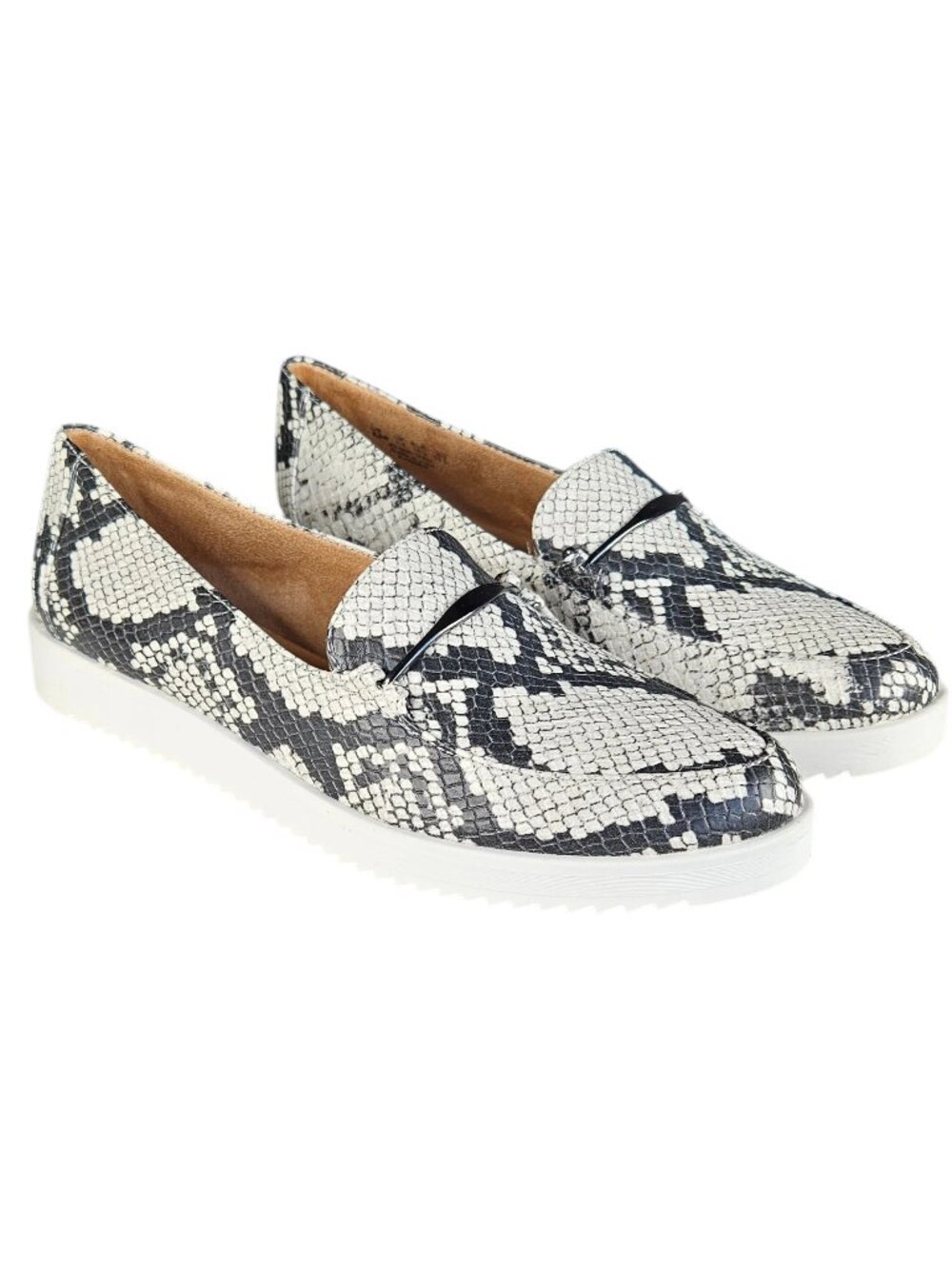 Naturalizer Ranger Alabaster Snake Print Slip-On Loafers, 6.5M, Non-Slip, NWOT
